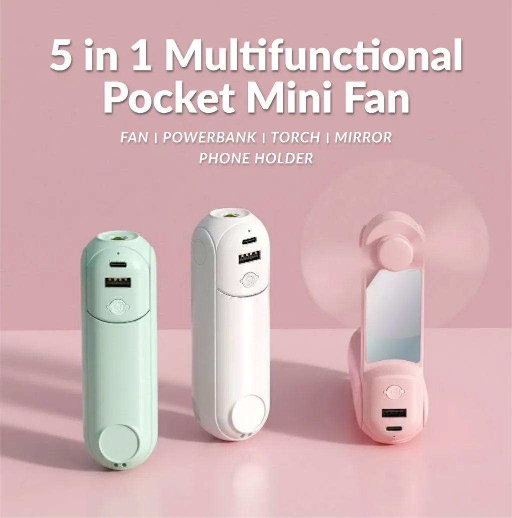 AeroFlux Mini Pocket Air - High Speed Rechargeable Fan