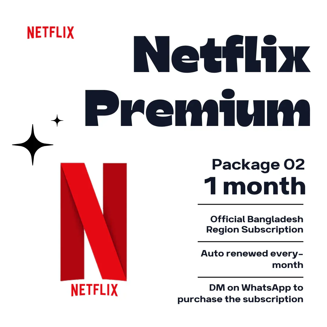 Netflix Premium Subscription । (Not For TV)